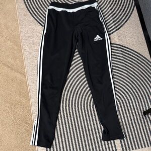 Adidas Kids Black Sweatpants with White Accents